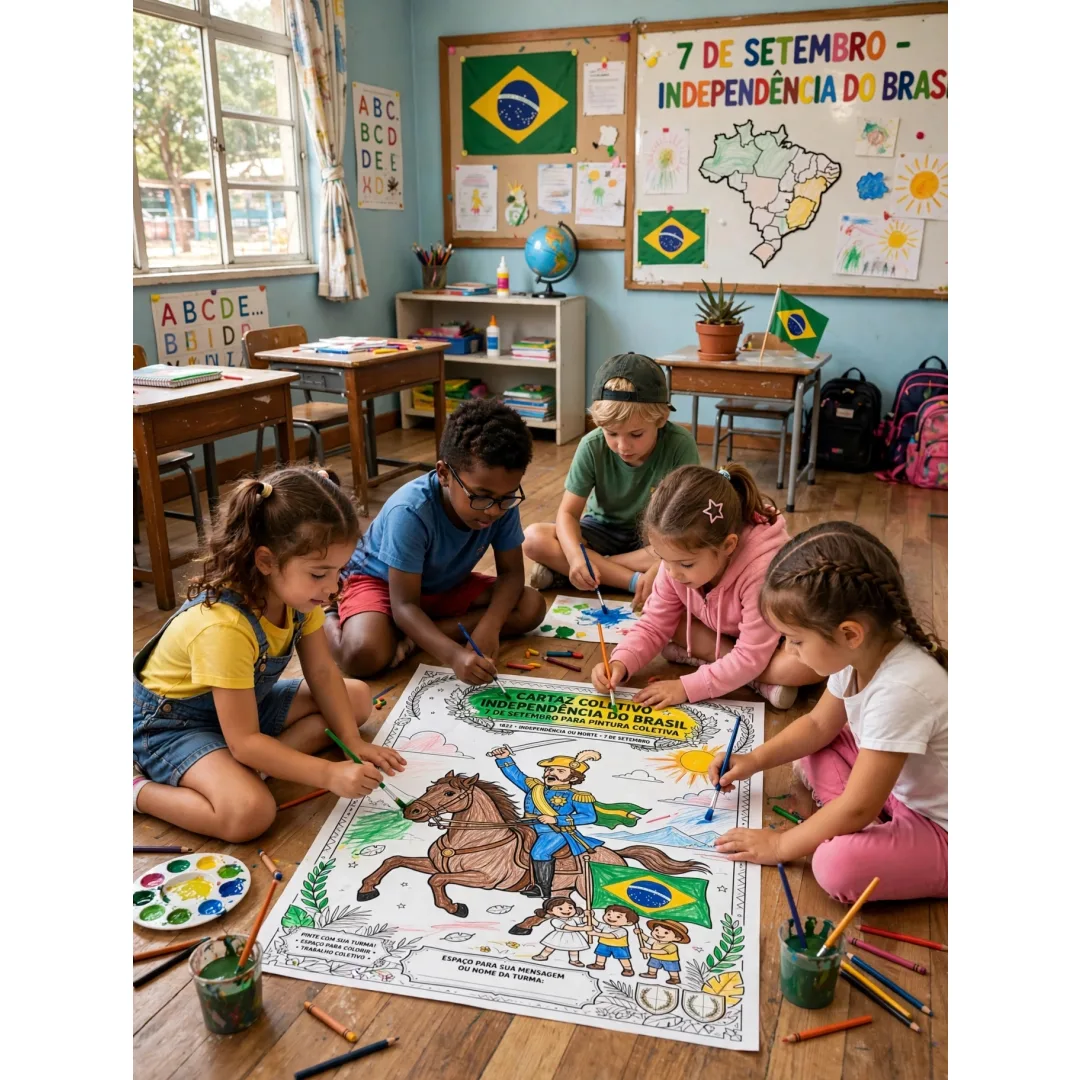 Cartaz de Pintura Coletiva -  Independência 