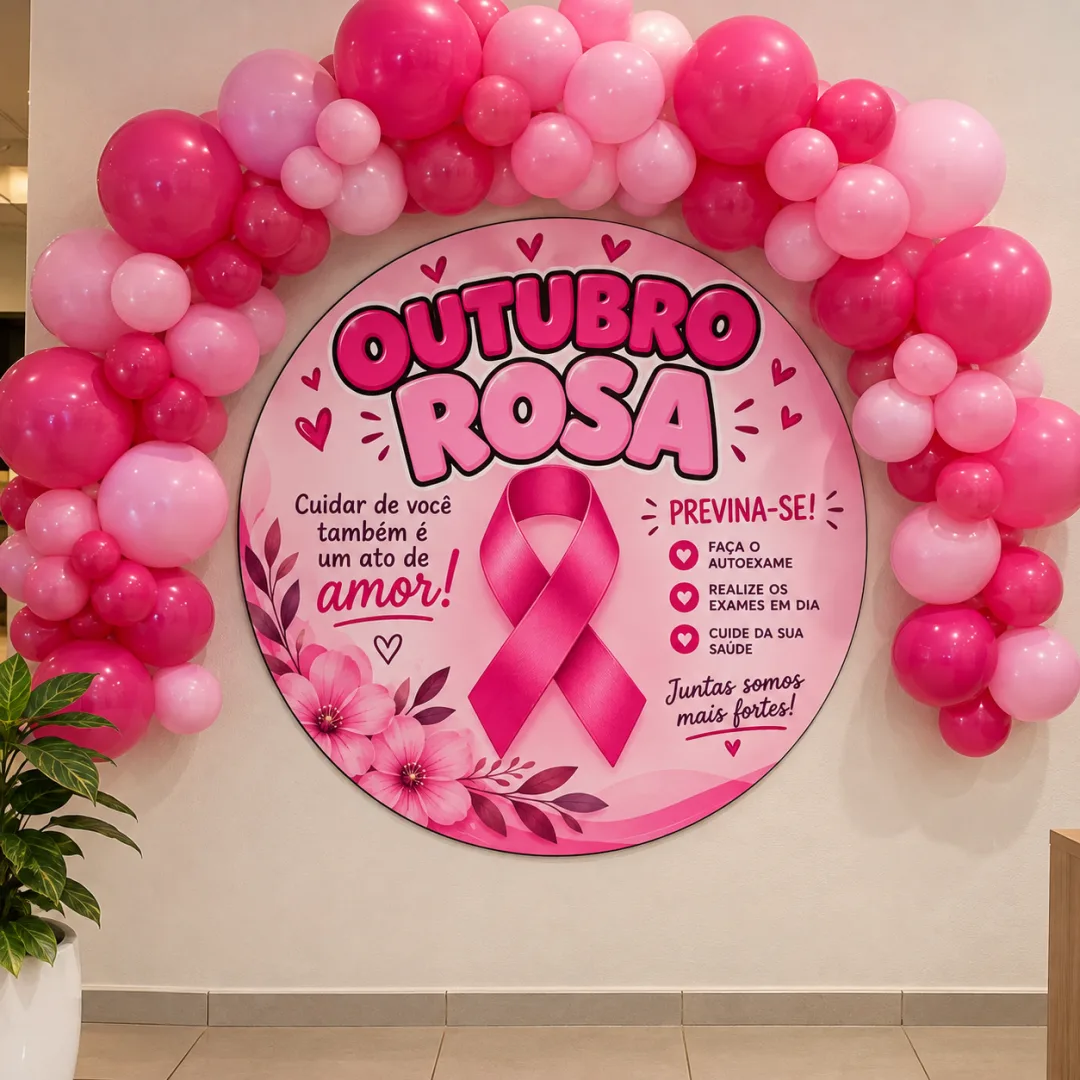 Cartaz Decorativo Outubro Rosa - Educação Infantil - PDF 24 Páginas