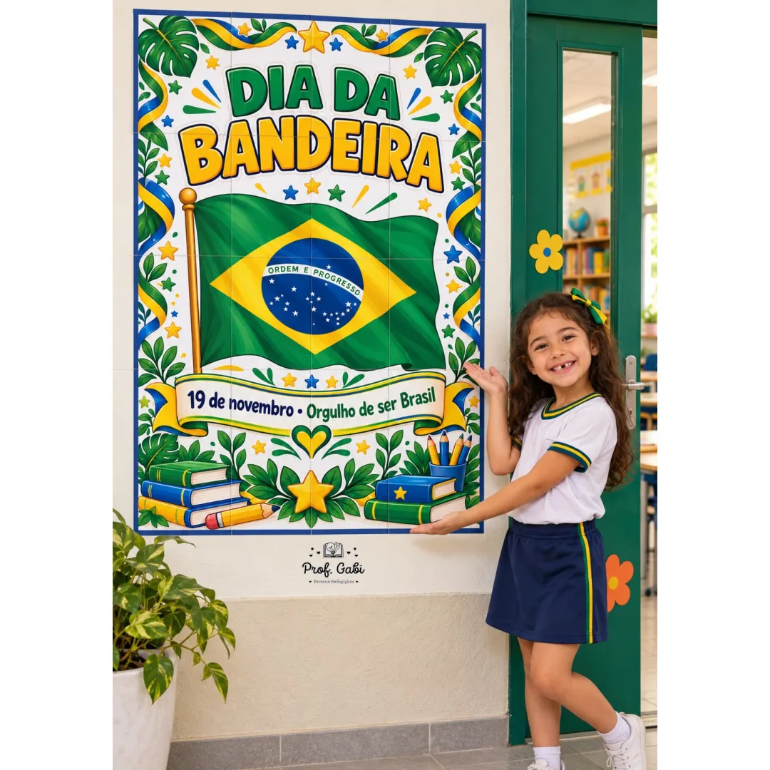 Cartaz Dia da Bandeira em PDF