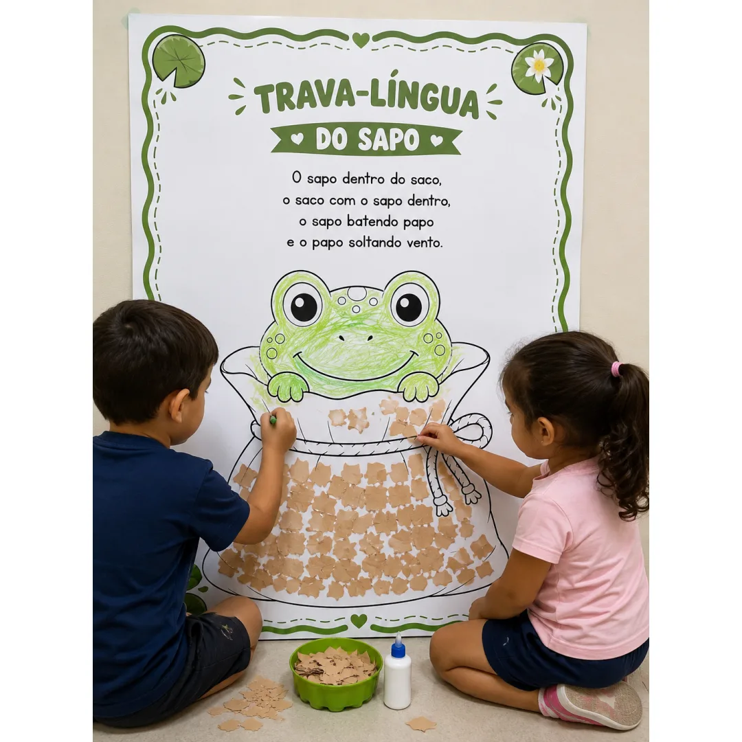 Cartaz do Trava Língua Sapo no Saco