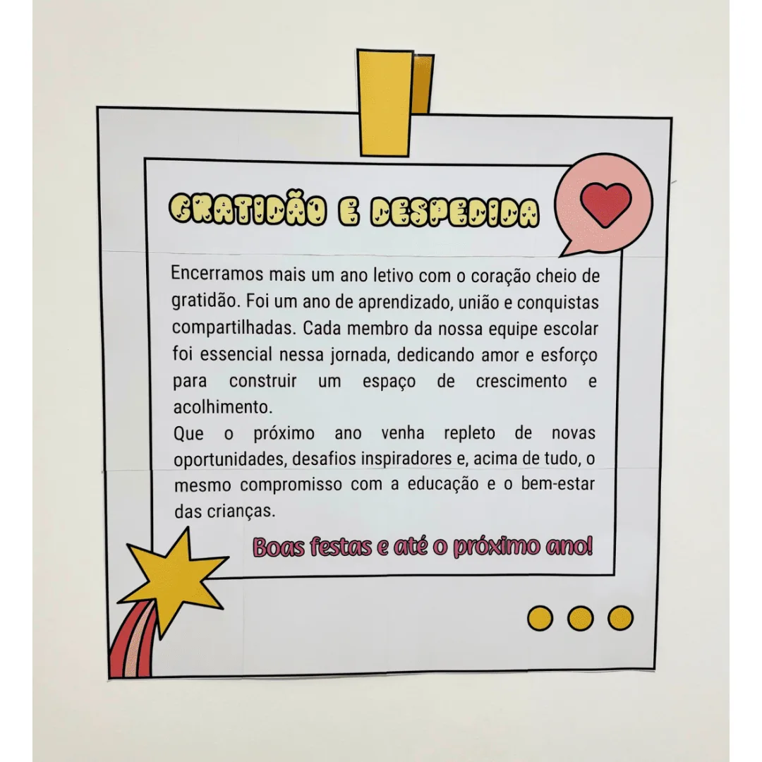 Cartaz Gratidão Equipe