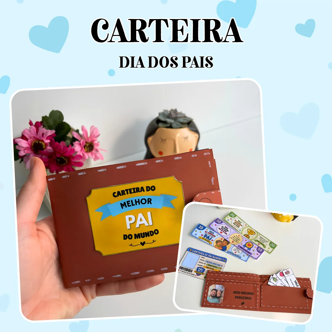 Carteira para o Papai | Presente Interativo para o Dia dos Pais | PDF