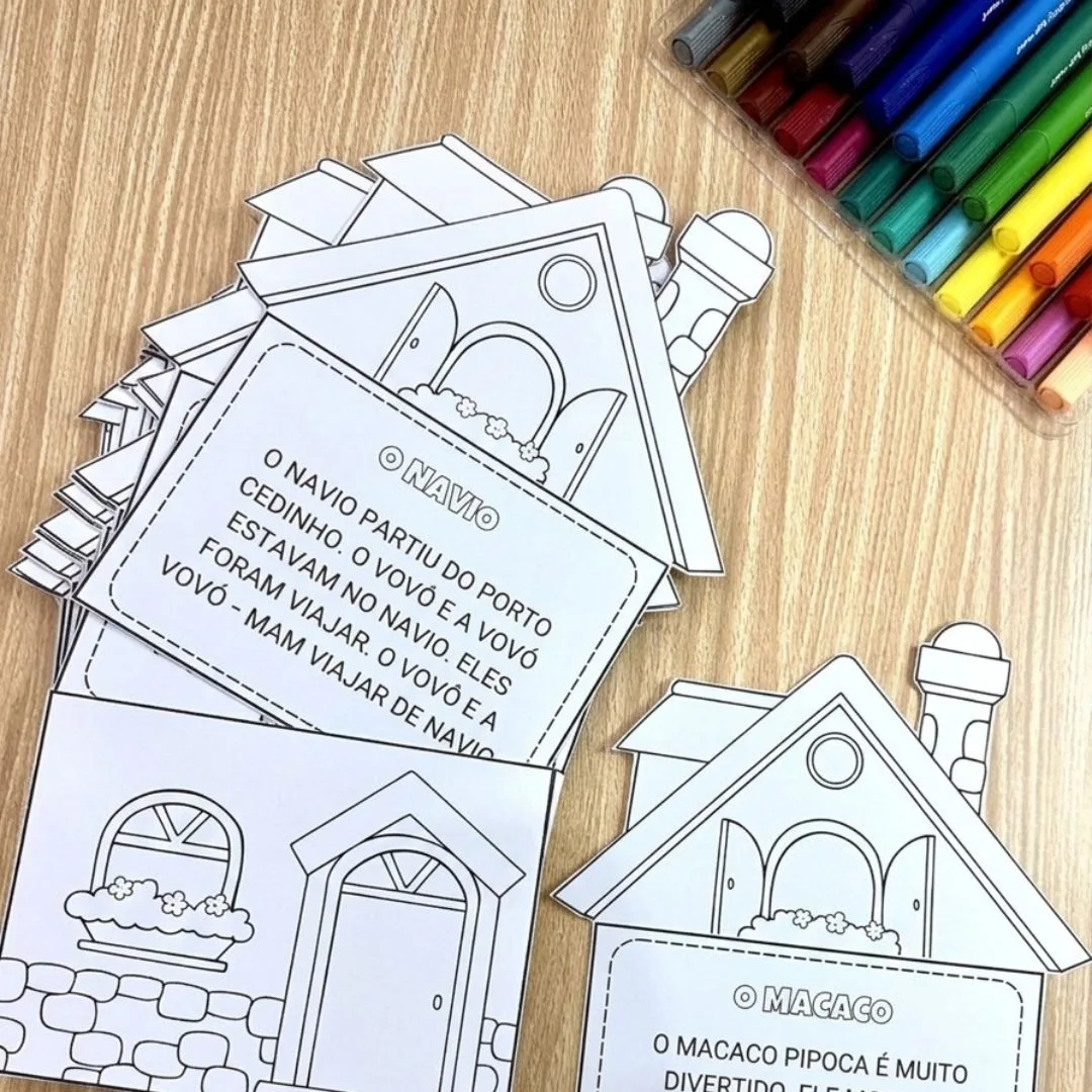 CASINHA DA LEITURA PARA COLORIR