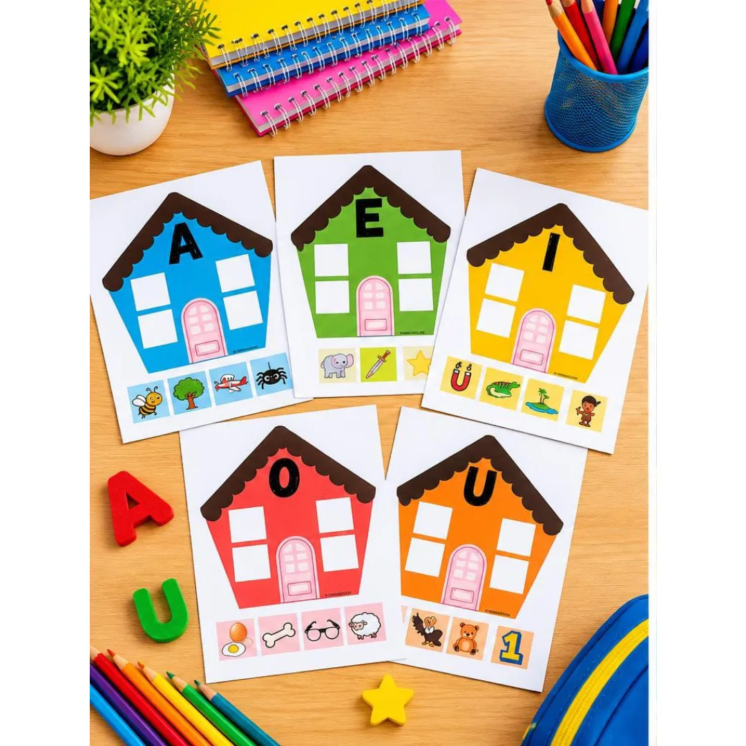 Casinha das vogais PDF ensino infantil e fundamental 