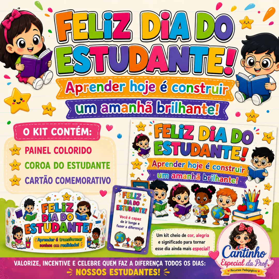 🎓✨ Celebre o Dia do Estudante de um jeito especial!