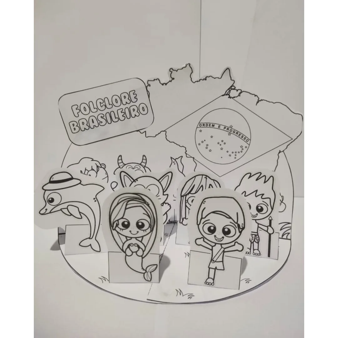 CENÁRIO EM 3D: FOLCLORE / CENÁRIO FOLCLÓRICO EM 3D / ATIVIDADE  DO FOLCLORE