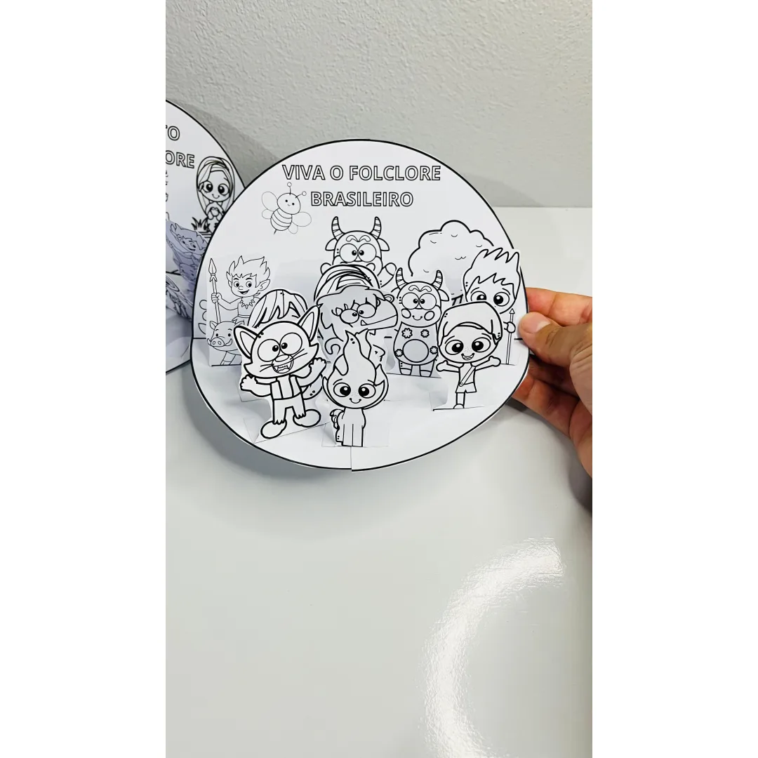  Cenário Folclore + Livrinho do Folclore para Colorir