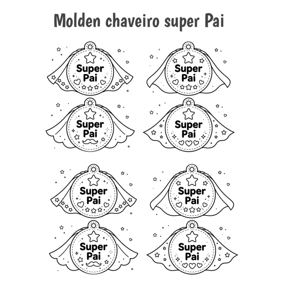 Chaveiro Super Pai - Educação Infantil - PDF