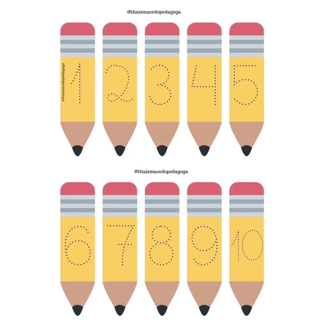 Chaveiro Traçado dos Números - Educação Infantil - PDF