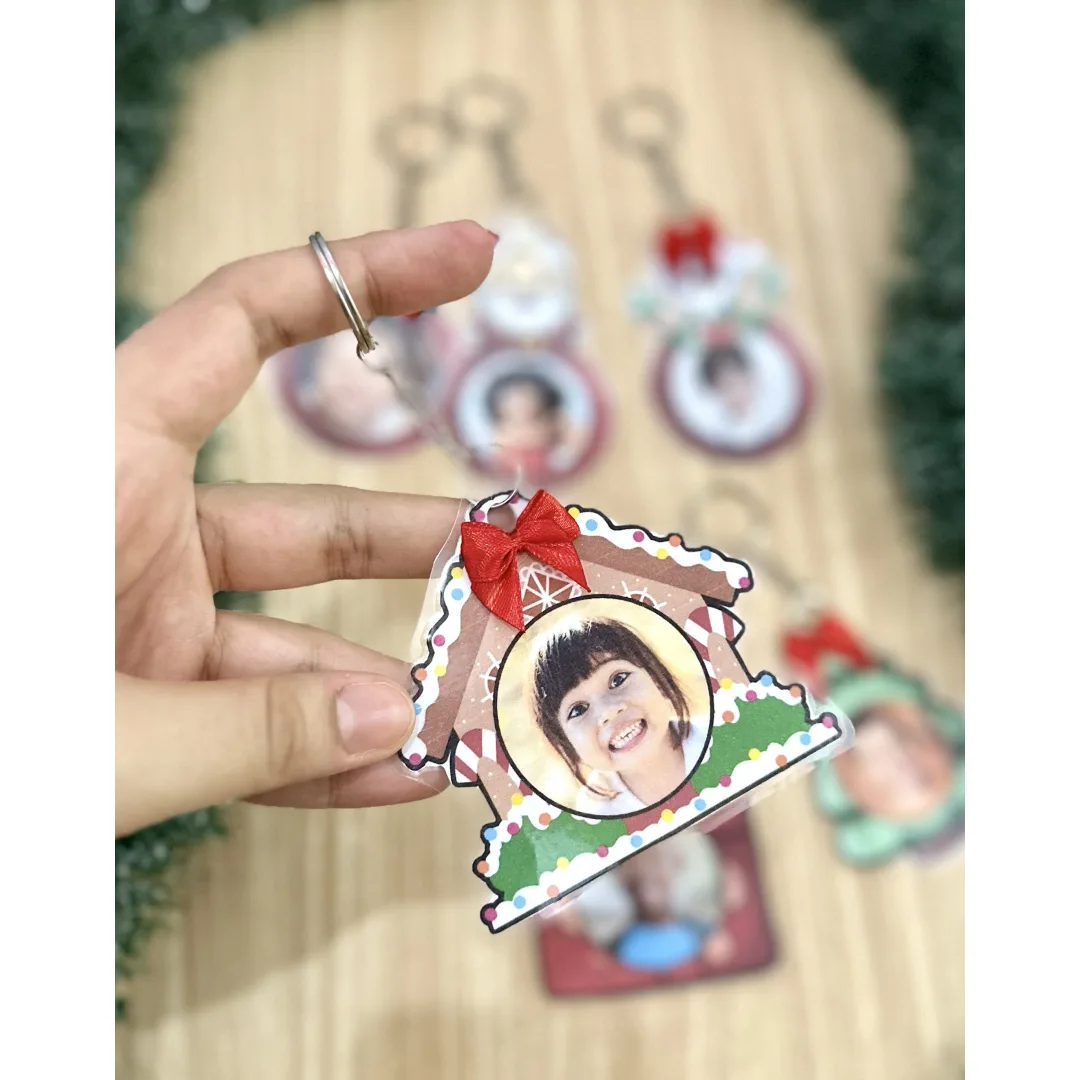  Chaveiros de Natal Personalizados com Foto da Criança – 6 Modelos para Imprimir
