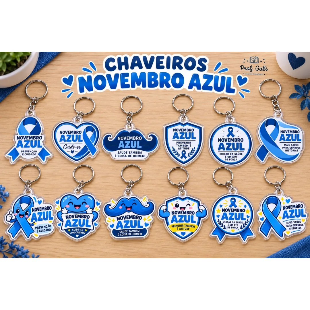 Chaveiros Novembro Azul em Pdf