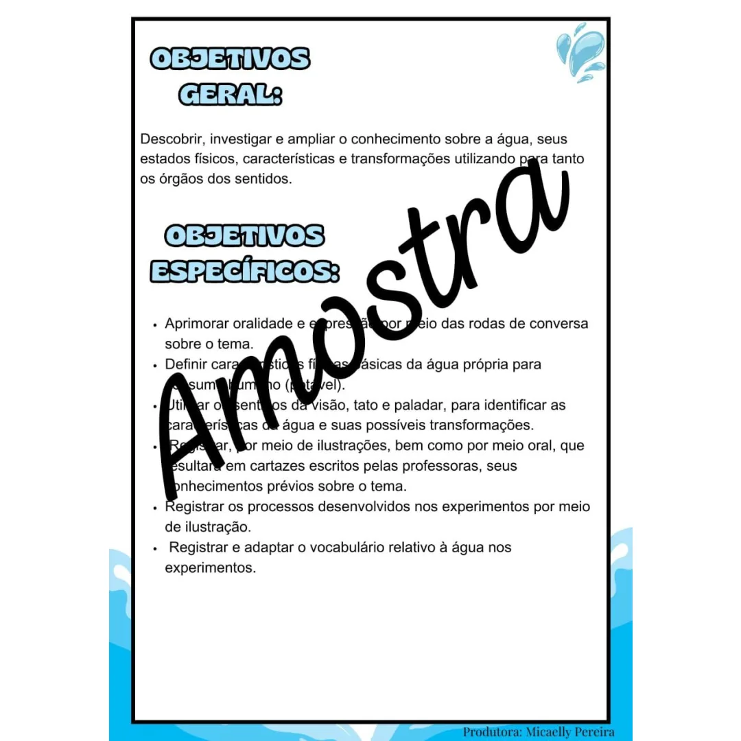 Ciclo da Água — Pronto para Imprimir