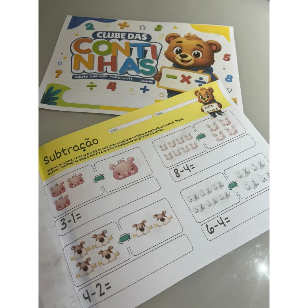 CLUBE DAS CONTINHAS-Material lúdico para o 1º e 2º ano - PDF
