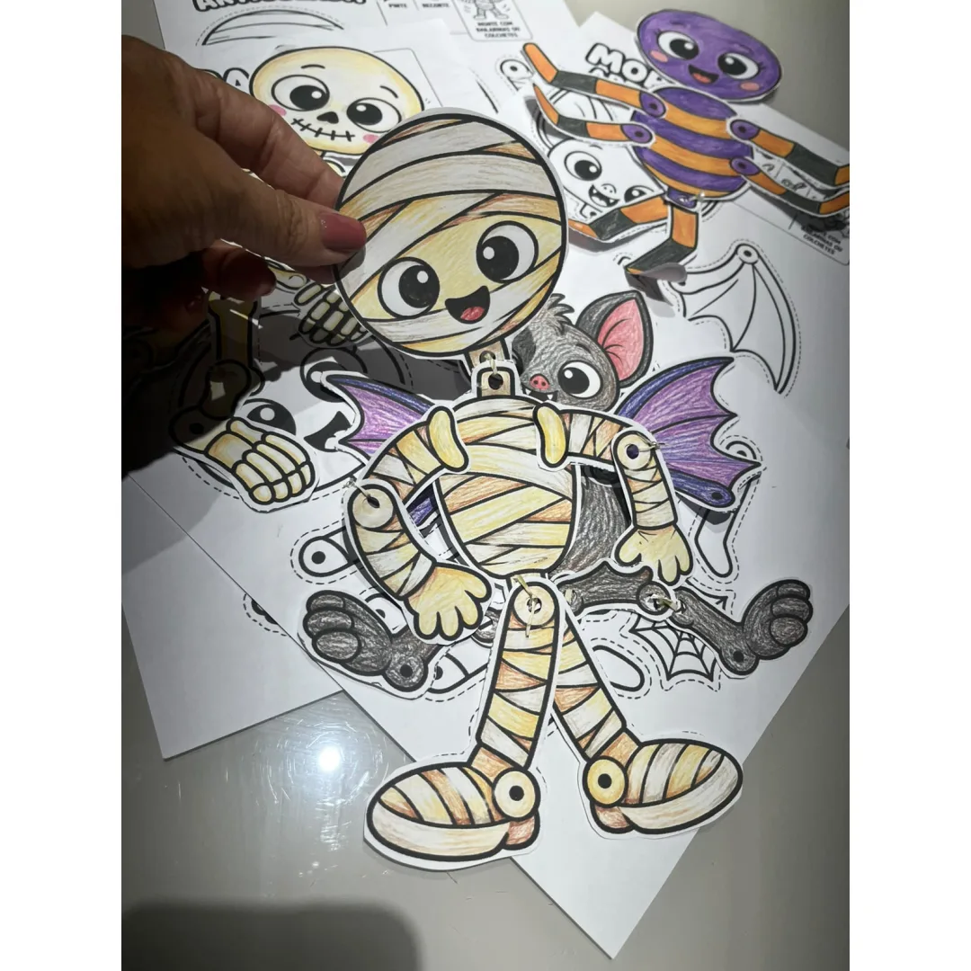 Monstrinhos Articulados - Halloween - PDF- 1º ao 6⁰ ano