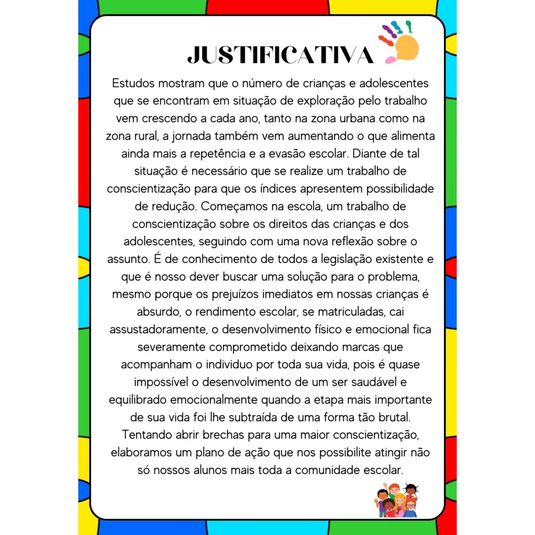 Combate ao Trabalho Infantil — Pronto para Imprimir