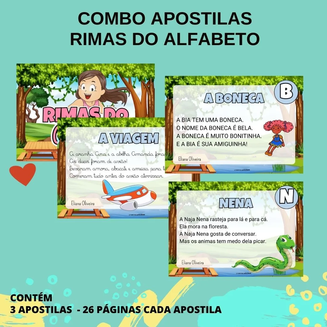 COMBO APOSTILAS: RIMA DO ALFABETO