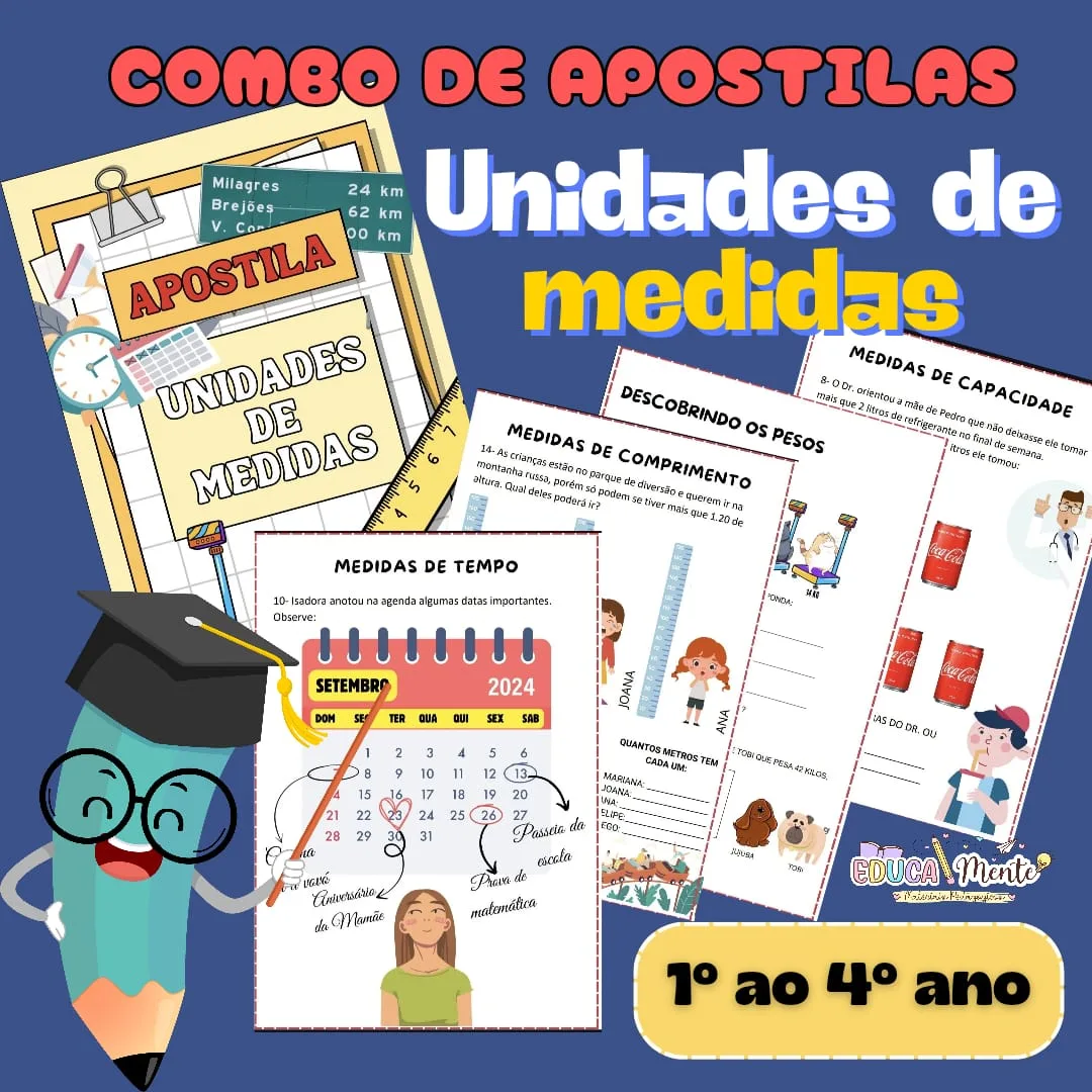 ⭐COMBO DE ATIVIDADES UNIDADES DE MEDIDAS 1º AO 4º ANO⭐