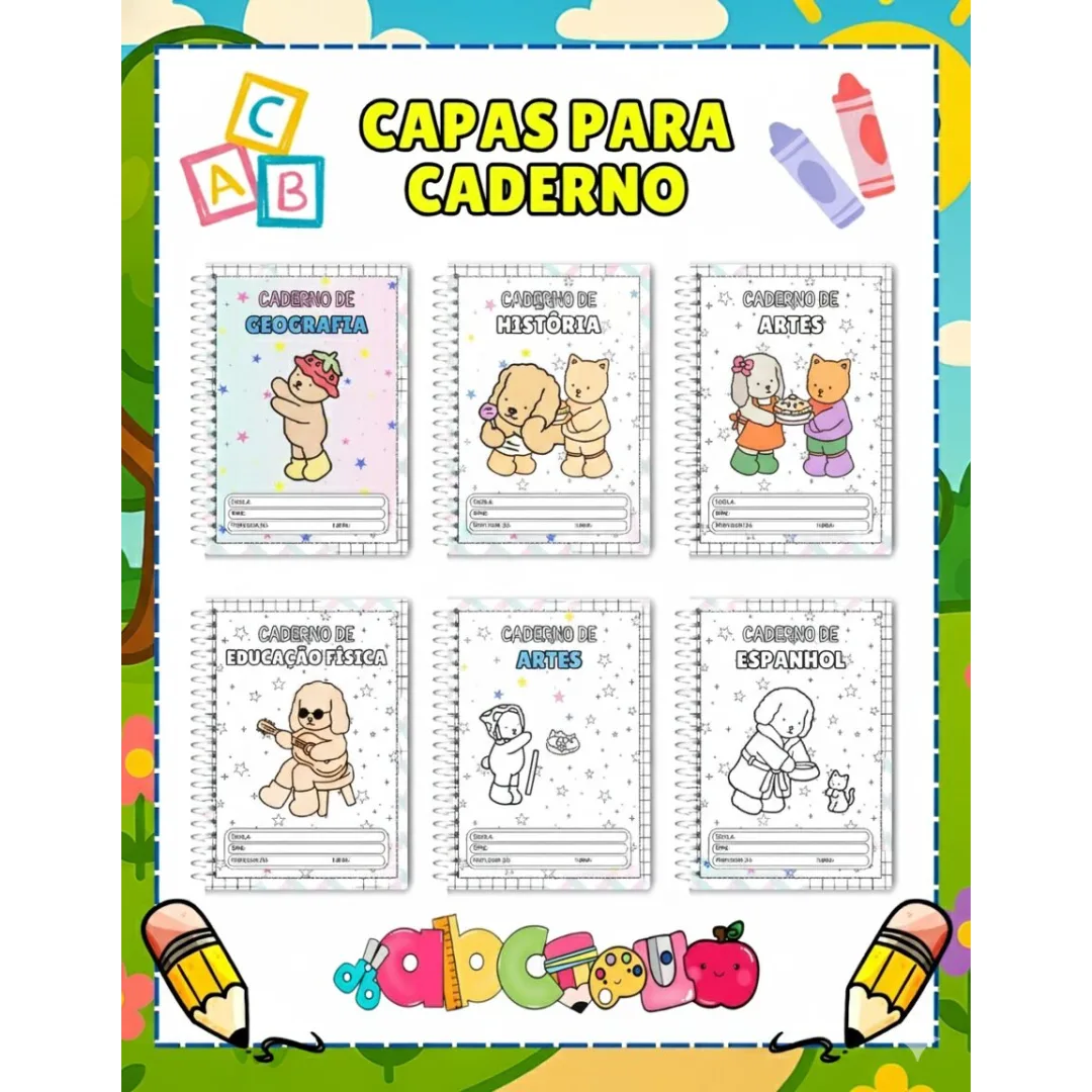 COMBO DE CAPAS PARA CADERNO: BOBBIE GOODS