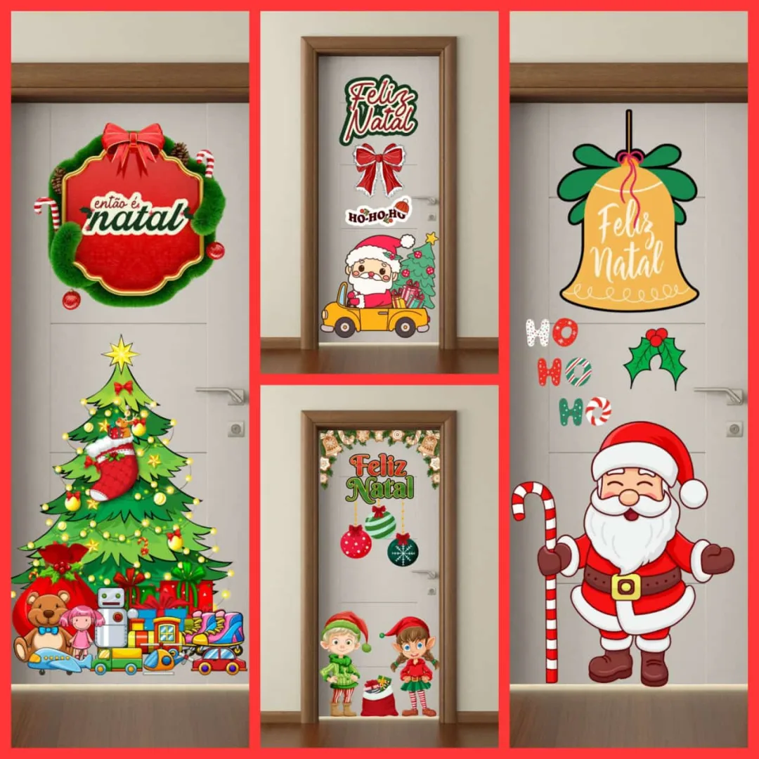 COMBO DE PAINÉIS NATALINOS / DECORAÇÃO DE PORTA NATAL