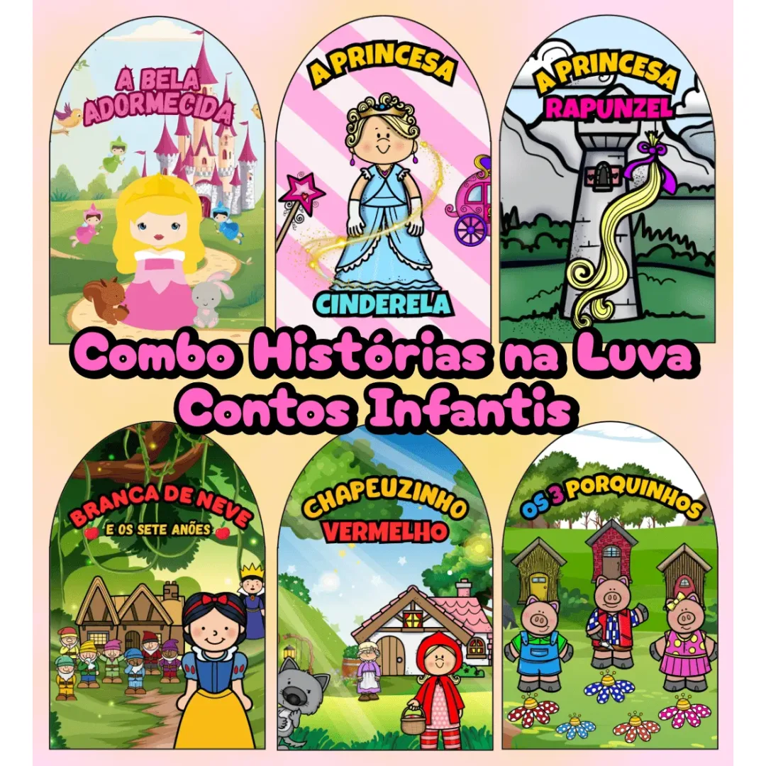 Combo Histórias na Luva - Contos Infantis