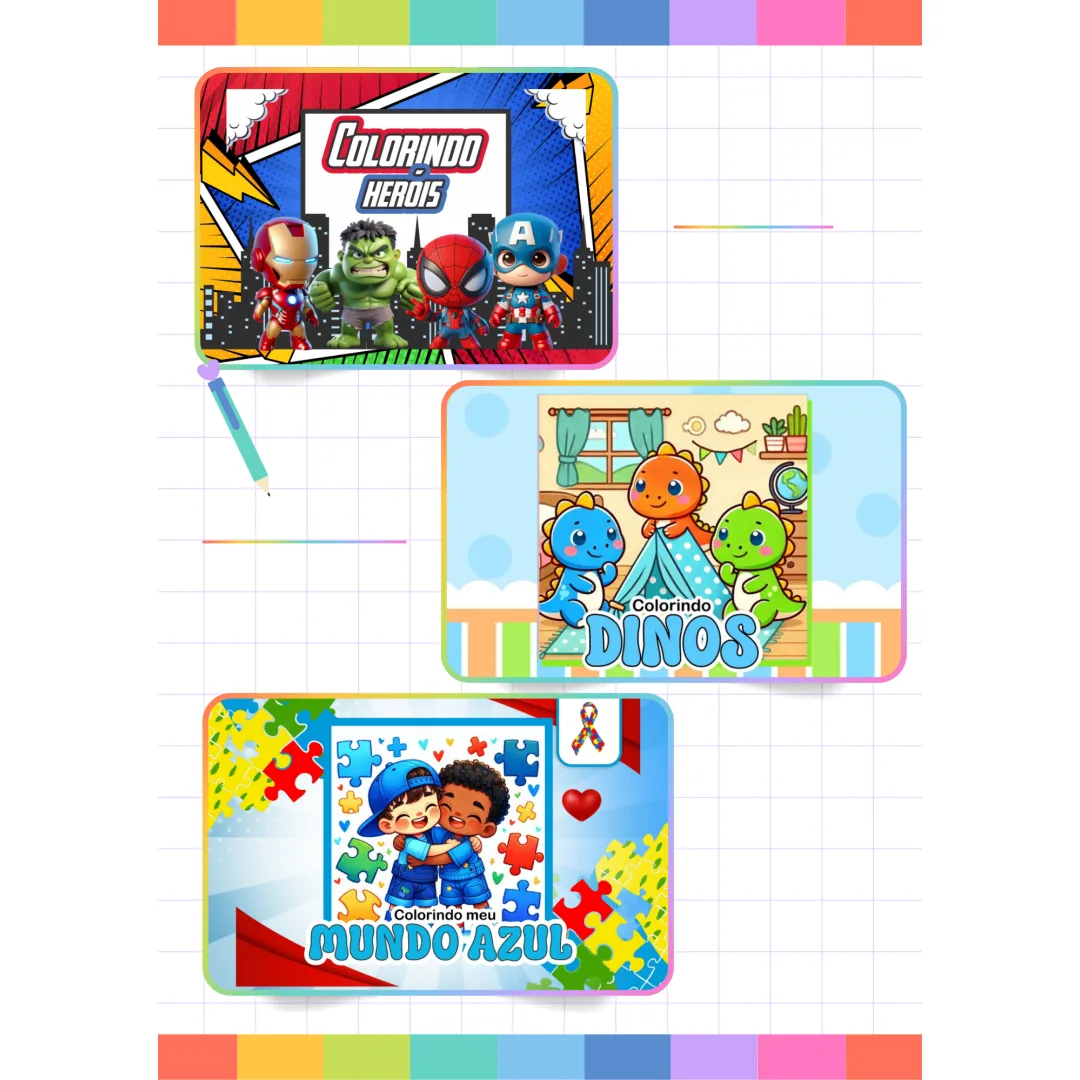 Combo Mundo Azul - Livros Para Colorir (PDF)