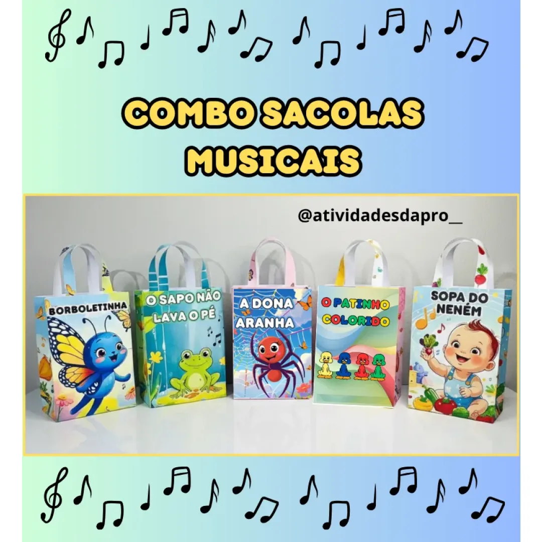 Combo Sacolas Musicais