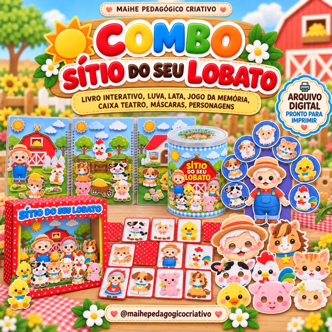 Combo Sítio do Seu Lobato - Pedagógico para Educação Infantil - Arquivo Digital