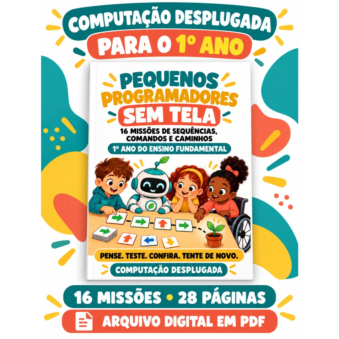 Computação Desplugada para o 1º Ano — 16 Missões de Algoritmos em PDF