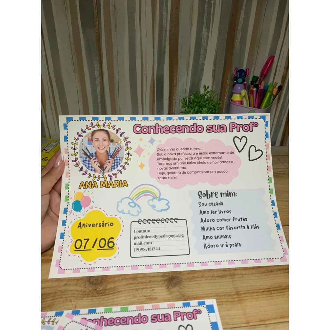 Conhecendo Sua Prof° Drive — Pronto para Imprimir
