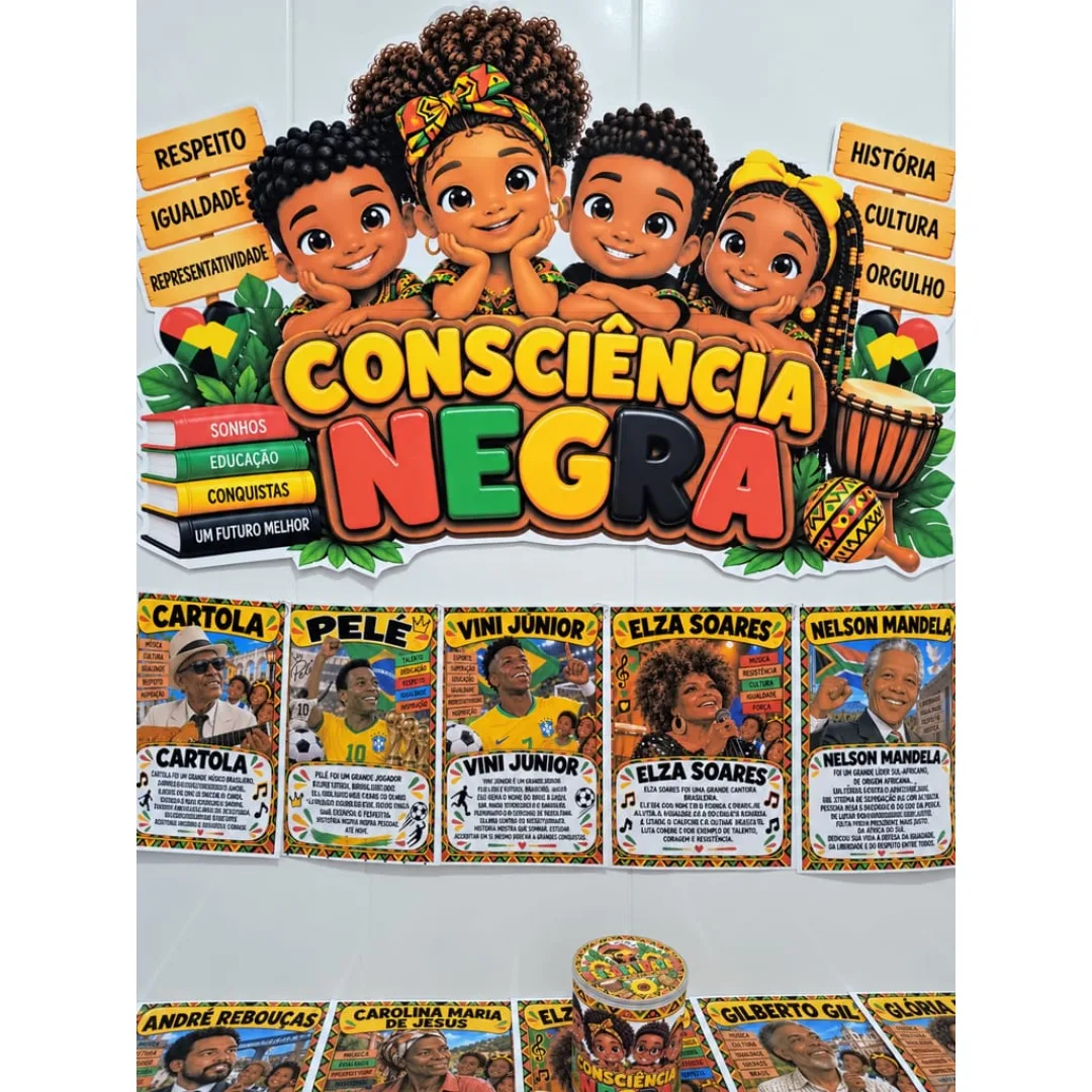 Consciência Negra - Atividades e Painéis A4 - PDF