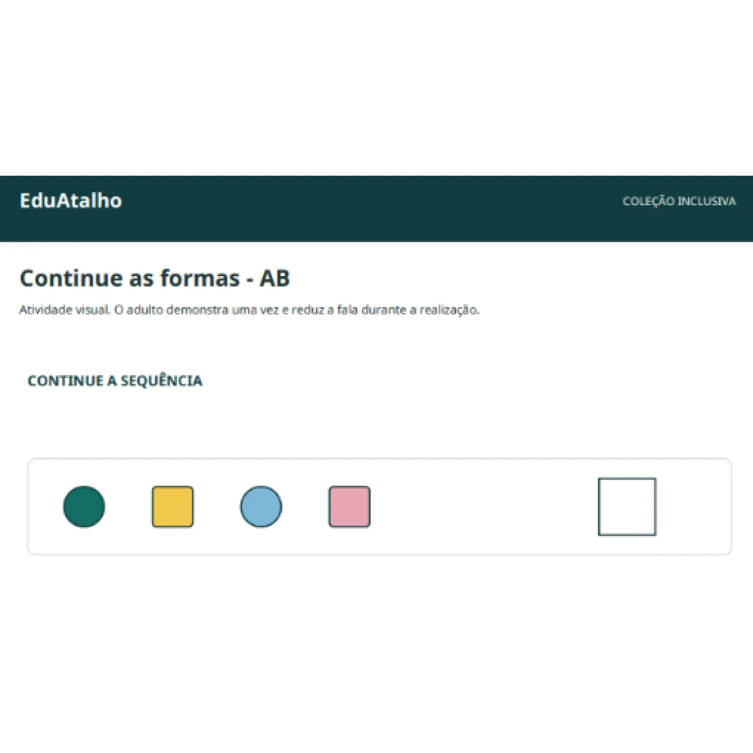 Continue as Formas – Sequência Visual AB com Peças de Apoio em PDF