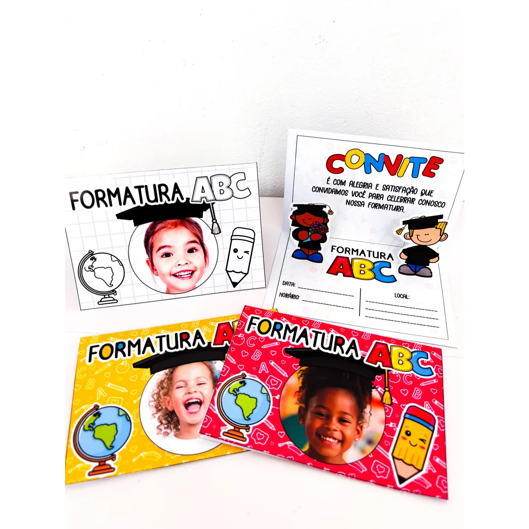Convite ABC para Festa Escolar – Formatura da Educação Infantil