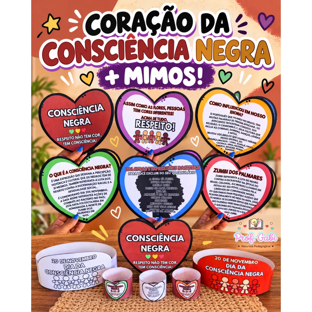 Coração Interativo : Respeito Nao Tem Cor + Mimos Consciência Negra em PDF