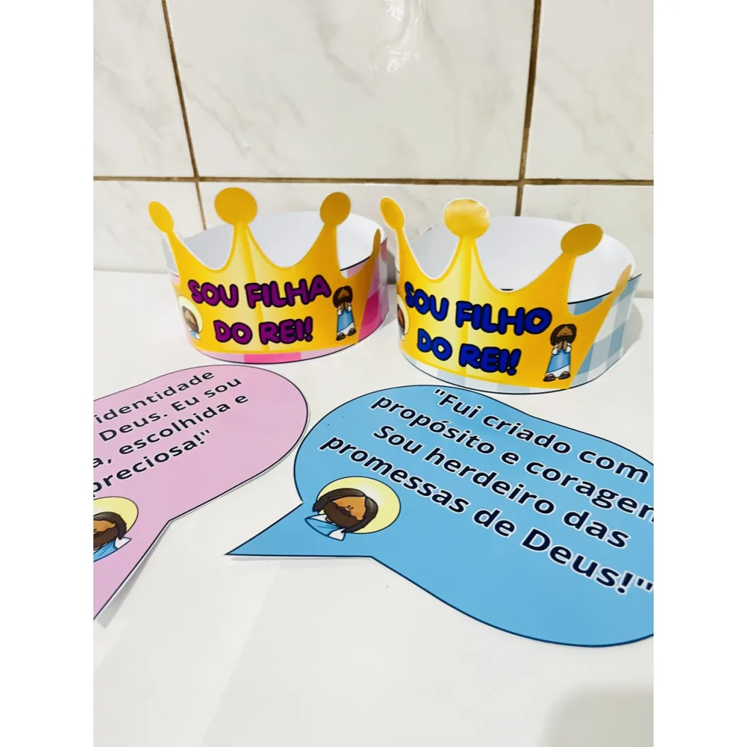 Coroa Filho do Rei + Placa — Pronto para Imprimir