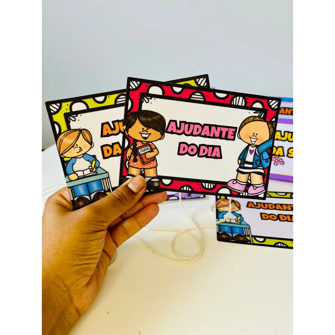 Crachá Ajudante do Dia & Ajudante da Semana