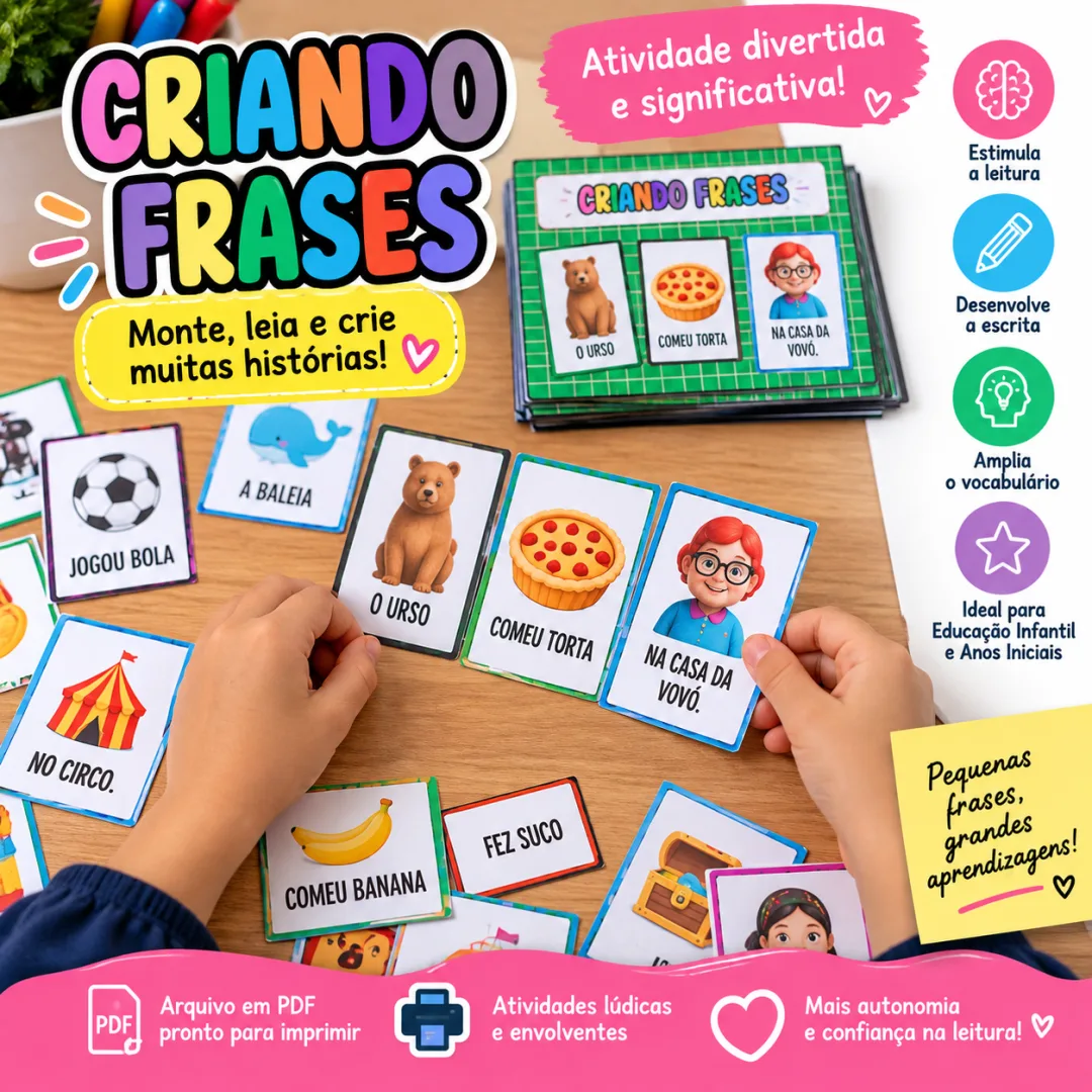 Montando Frases - 1º e 2º Ano - Língua Portuguesa - PDF