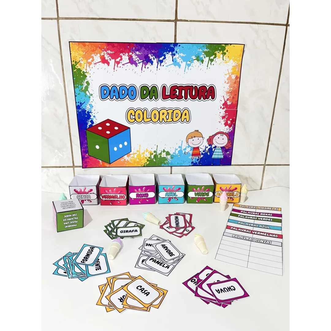 Dado da Leitura Colorida — Pronto para Imprimir