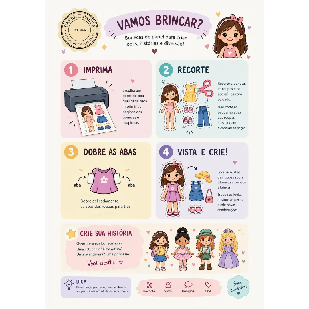 Combo Especial Papel e Pausa: o Encontro Entre a Nostalgia e a Modernidade! em PDF - para Crianças a Partir dos 5 Anos