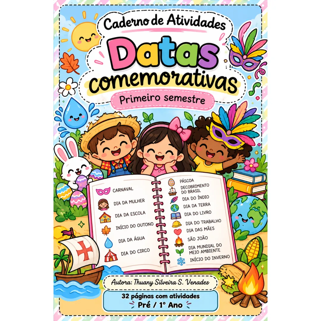 Datas Comemorativas - 1º ao 3º ano - PDF com 4 Apostilas