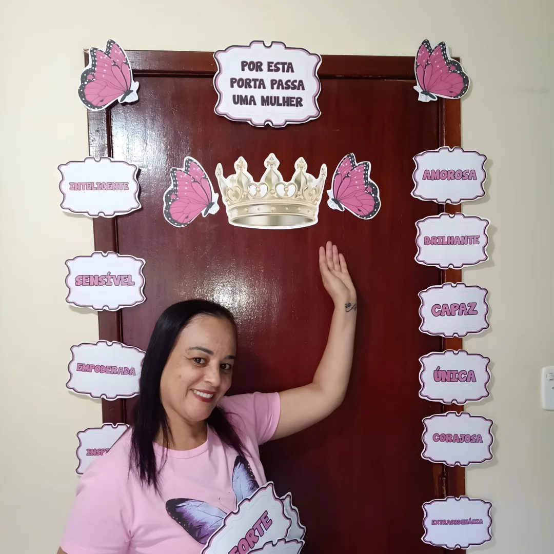 DECORAÇÃO DE PORTA : AFIRMAÇÕES DIA DAS MULHERES