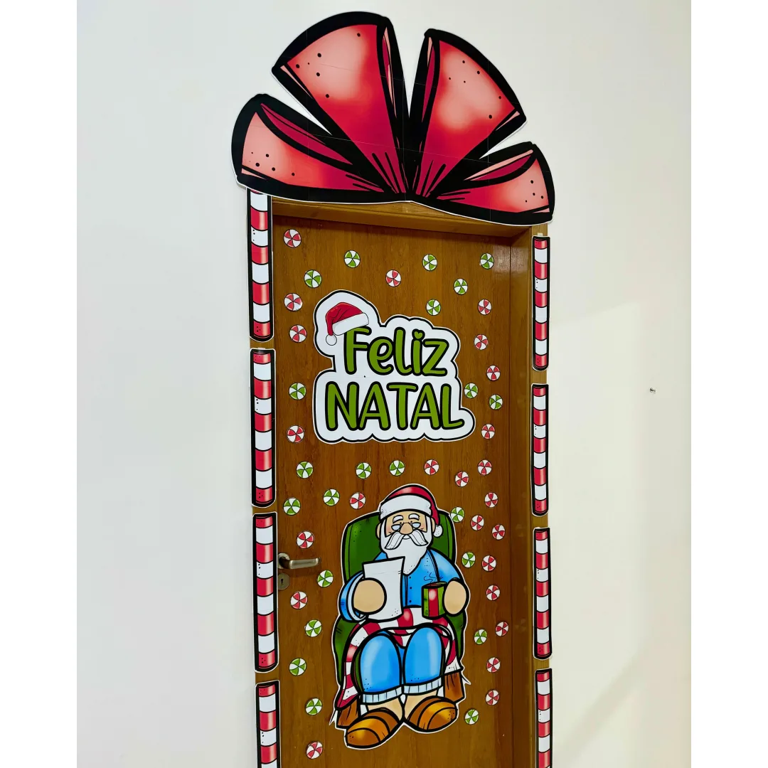 Decoração de Porta Feliz Natal — Educação Infantil em PDF