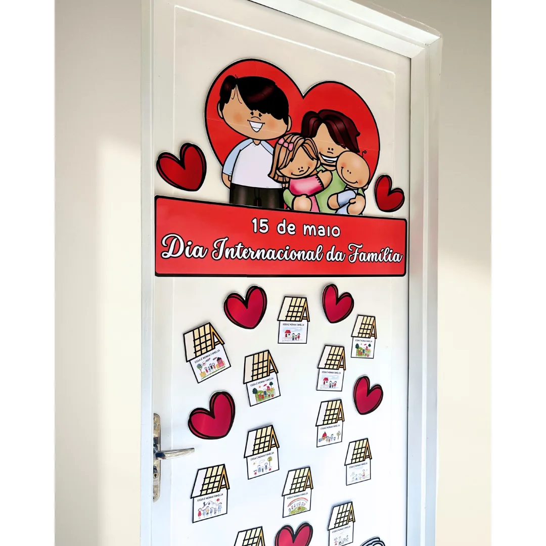 Decoração de Porta para o Dia Internacional da Família – Pronto para Impressão