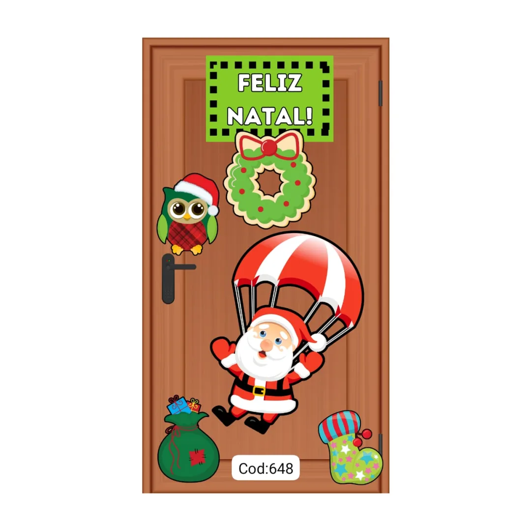 DECORAÇÃO NATAL - PAINEL DE PORTA NATALINO