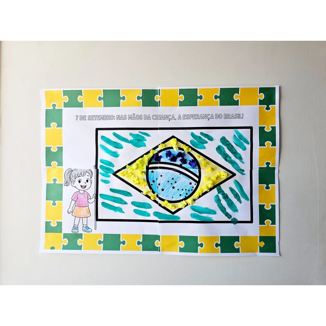 DECORAÇÃO / PAINEL COLABORATIVO: INDEPENDÊNCIA DO BRASIL / 7 DE SETEMBRO / SETE DE SETEMBRO / SEMANA DA PÁTRIA 1