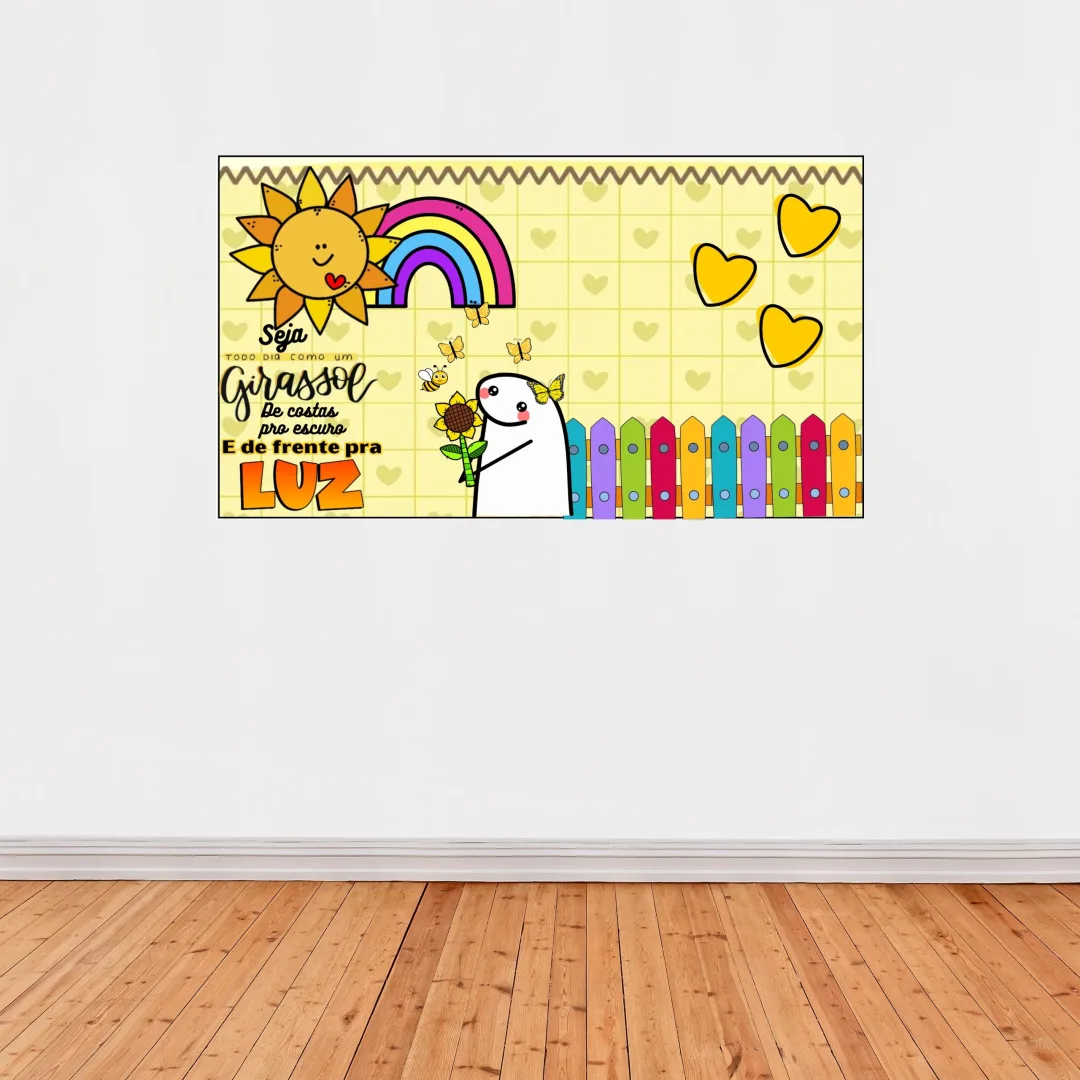 DECORAÇÃO / PAINEL COLORIDO: SETEMBRO AMARELO - FLORK
