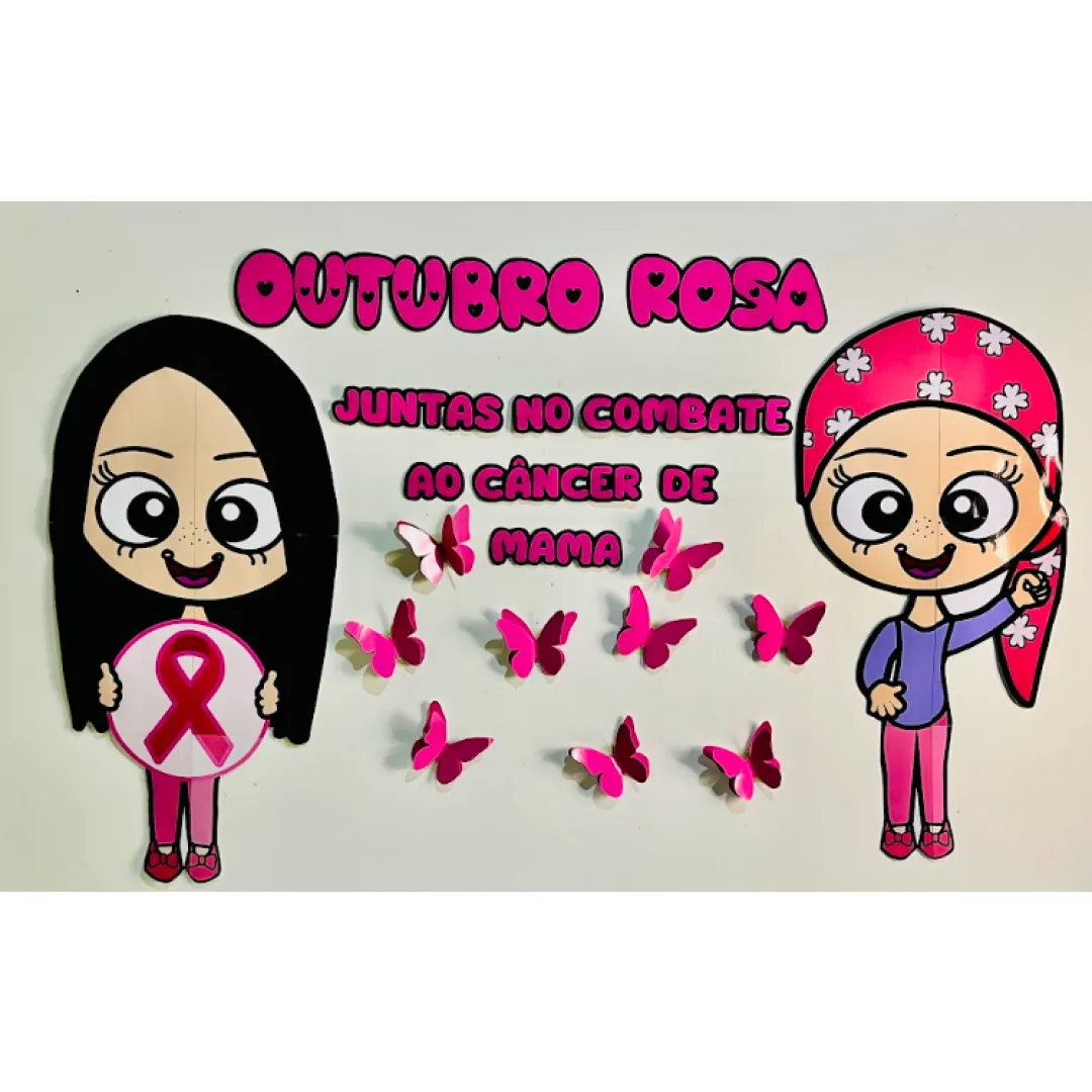 DECORAÇÃO / PAINEL E MOLDURA / BAMBOLÊ PARA FOTO: OUTUBRO ROSA