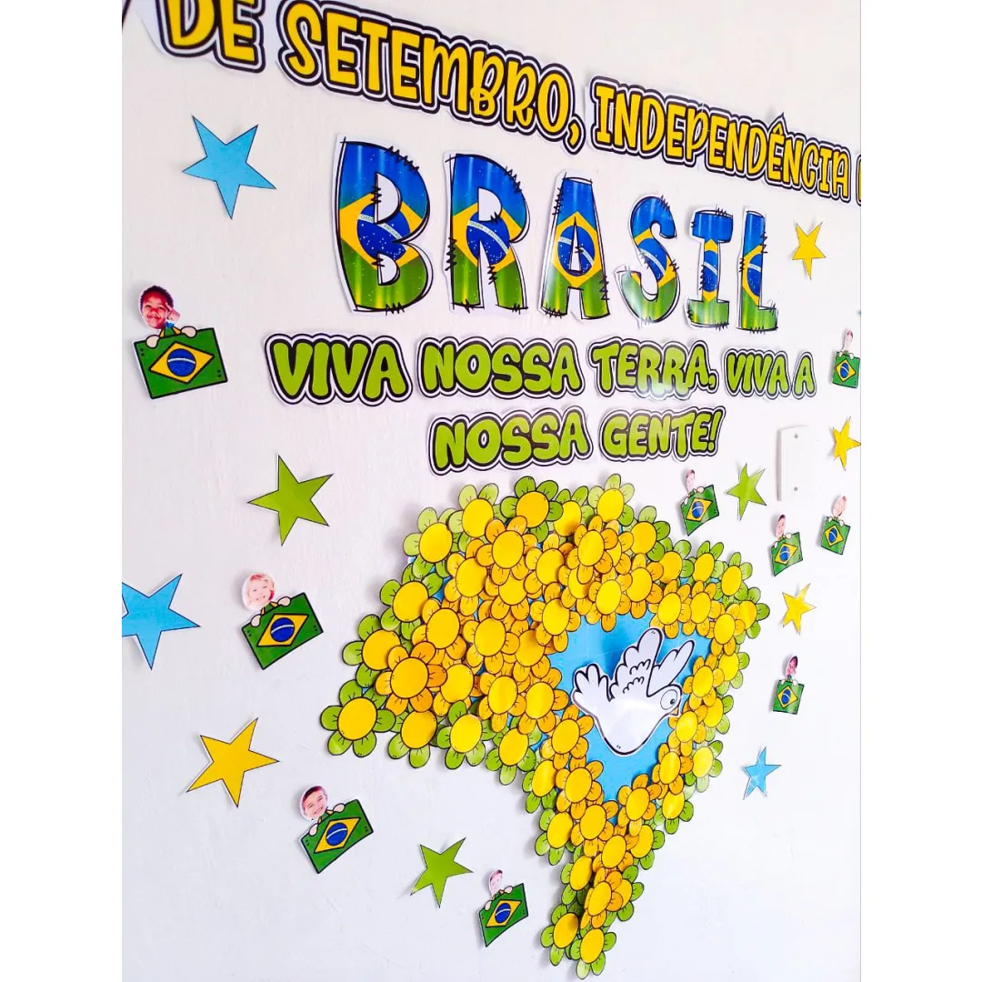 DECORAÇÃO / PAINEL: INDEPENDÊNCIA DO BRASIL / 7 DE SETEMBRO / SETE DE SETEMBRO / SEMANA DA PÁTRIA 3