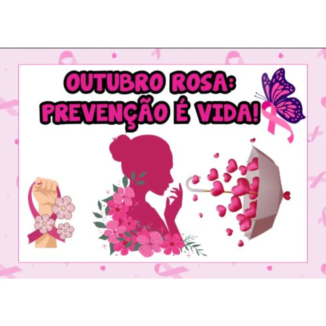 DECORAÇÃO / PAINEL + LEMBRANCINHA: OUTUBRO ROSA