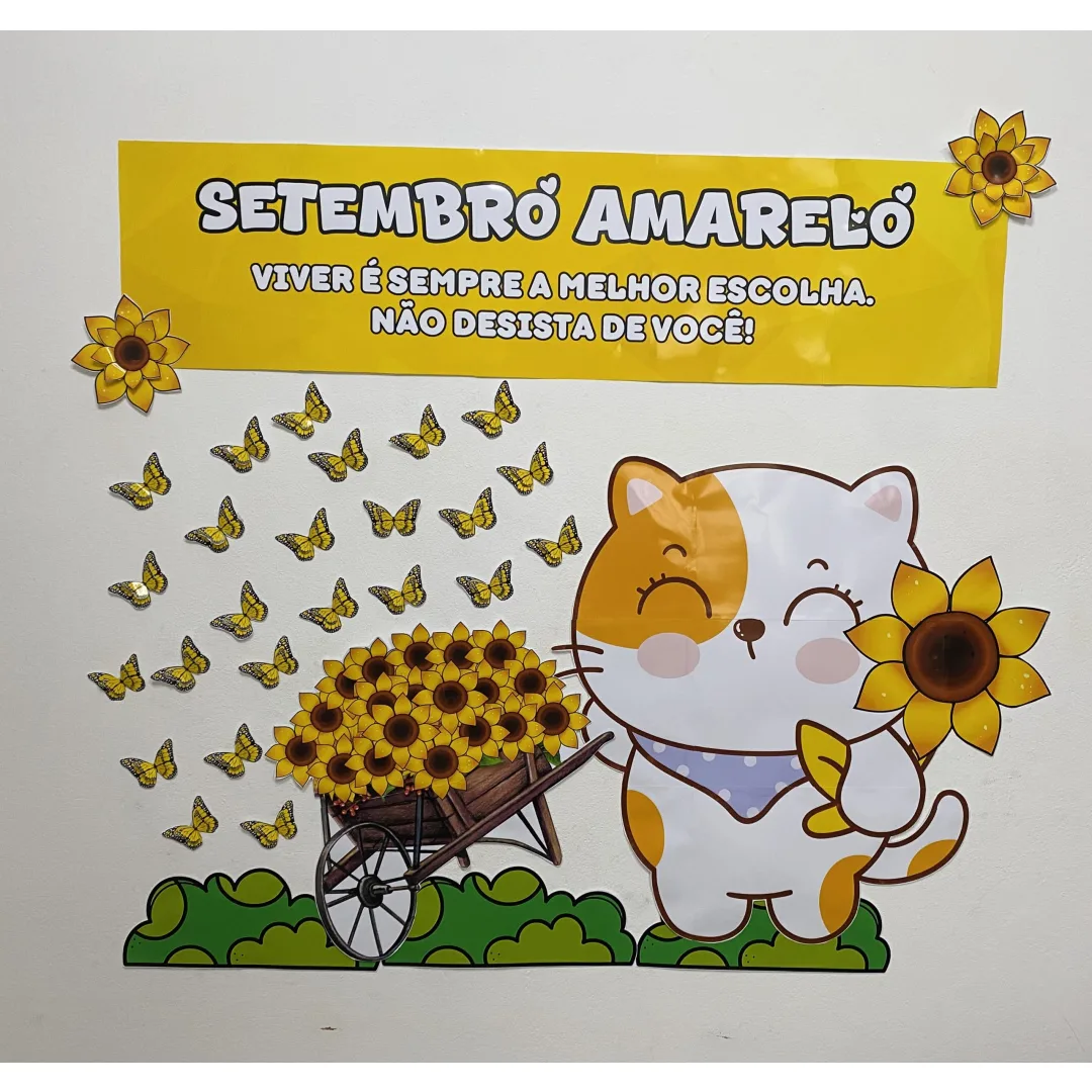 DECORAÇÃO / PAINEL + LEMBRANCINHA: SETEMBRO AMARELO