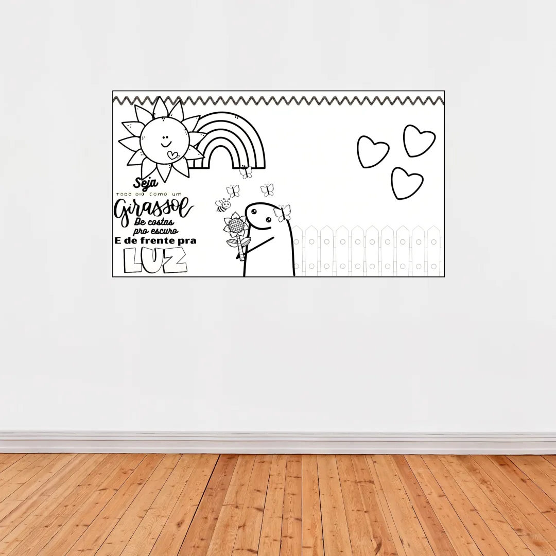 DECORAÇÃO / PAINEL PARA COLORIR: SETEMBRO AMARELO - FLORK